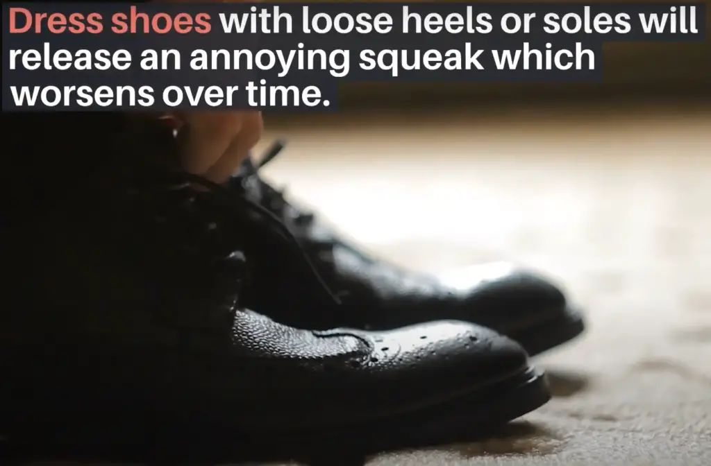 What causes leather shoes to squeak?