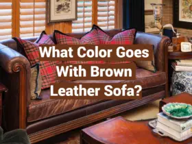 What Color Goes With Brown Leather Sofa?