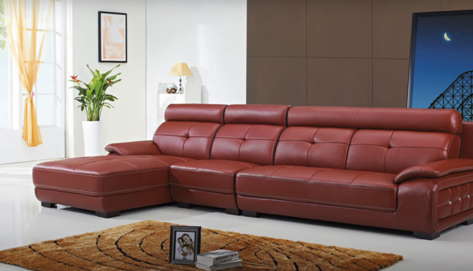 How to Decorate Around a Burgundy Leather Sofa? LeatherProfy