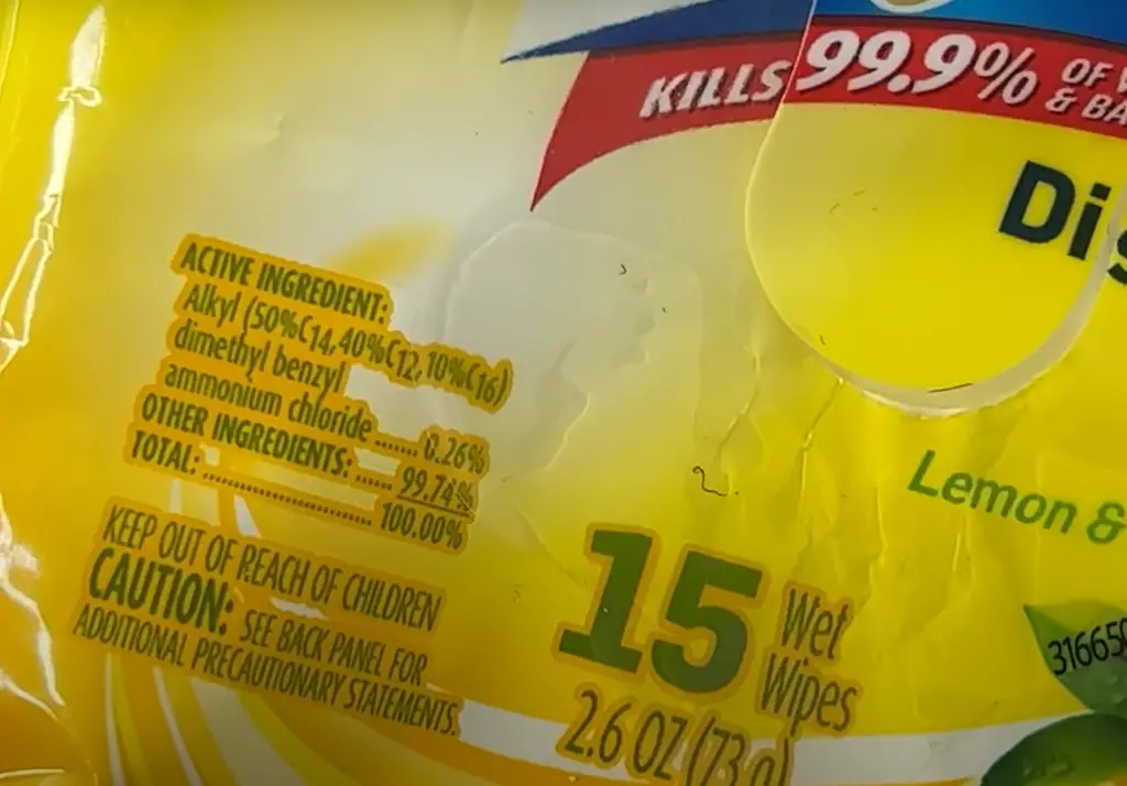 Main Ingredients in Lysol Wipes