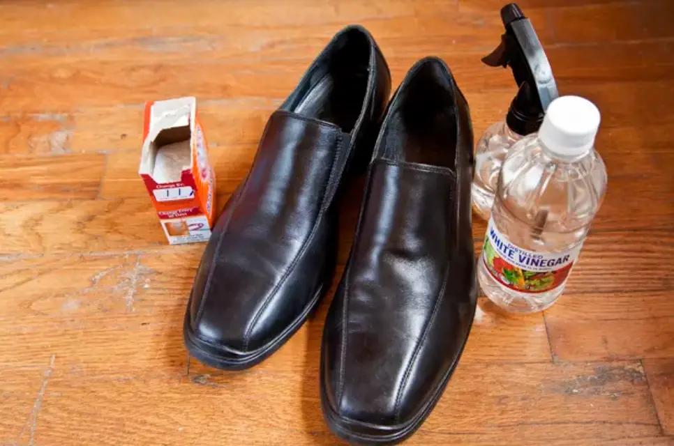 How do you get the smell out of leather shoes