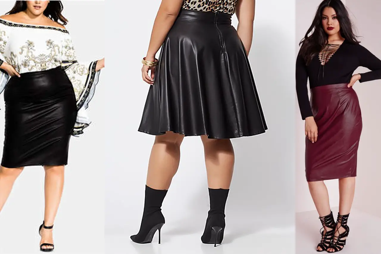Stunning Ways of Styling a Plus Size Leather Skirt