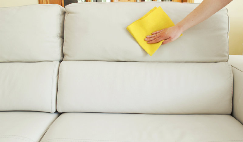 How do you clean a dirty white leather chair