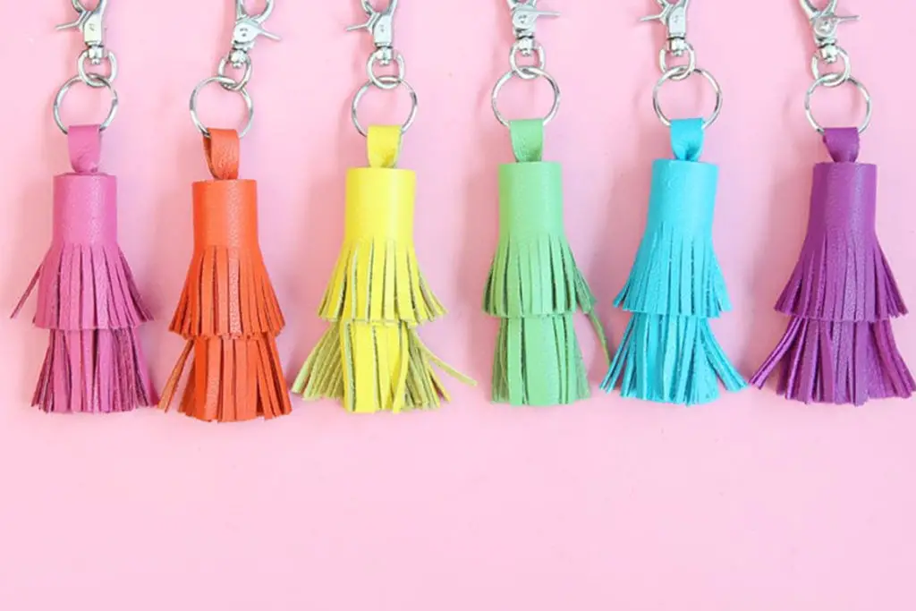 Keychain Leather Tassel Crafts