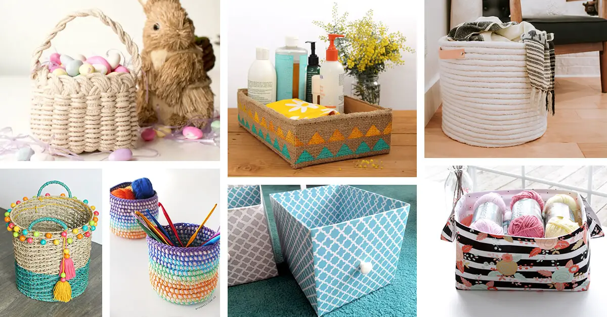 Leather Woven Storage Basket Projects
