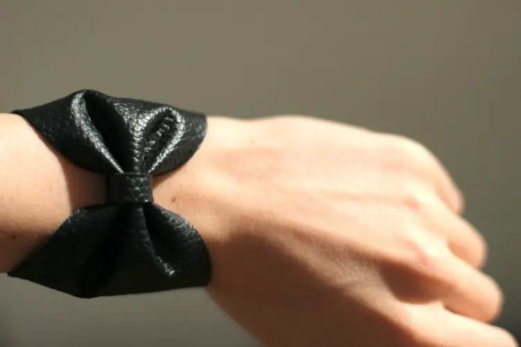Real Leather Bow Cuff Crafts