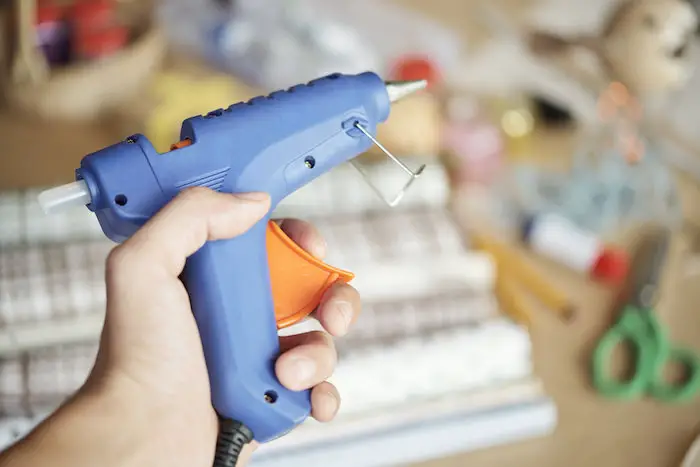 How to use hot glue gun on leather