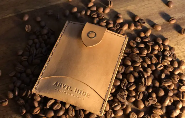 The color intensity of coffee-dyed leather