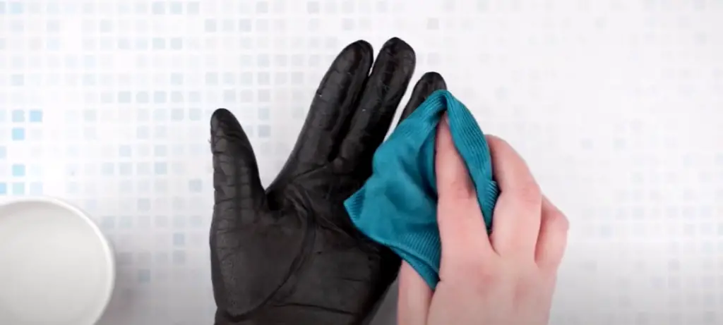 Preparing the Gloves for Cleaning
